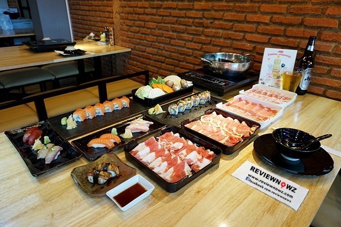 บุฟเฟ่ต์ชาบูแถมบุฟเฟ่ต์ซูชิ ร้าน ชุบุ ชาบู&ซูชิ (Chubu Shabu & Sushi) สุขุมวิท 103 อุดมสุข