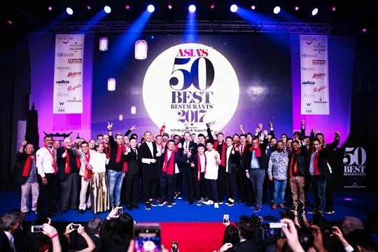 50 ร้านอาหารยอดเยี่ยมแห่งเอเชียปี 2017 สนับสนุนโดยซาน เปลเลกริโน และอัคควา ปันน่า